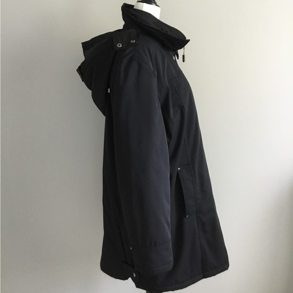 London Fog Evelyn 3/4 Length Black Winter Jacket, Size L - Picture 5 of 13